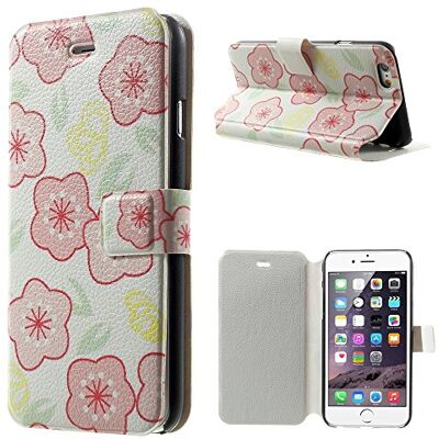 Puig LD Case a00812 beschermhoes voor iPhone 6 Pink Flowers/geel Puig LD Case a00812 beschermhoes voor iPhone 6 Pink Flowers/geel