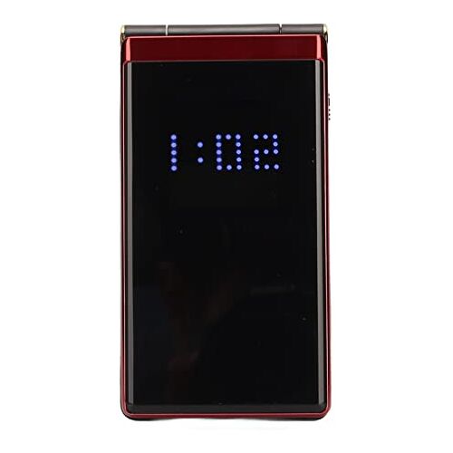 Dpofirs Flip Mobiele Telefoon voor Senioren, Ontgrendelde Senior Flip Mobiele Telefoon, Grote Knop Senioren Telefoon, 5900mAh Batterij, Dubbele Simkaart, Groot Geluid (Rood)