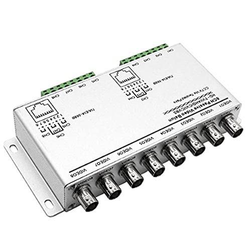 Daconovo Video-Balun Passieve HD-transceiver 8-CH UTP 720P / 1080P, videozender videozender videoconverter van BNC A Cat5 / 5E / 6 RJ45 (T568B) UTP