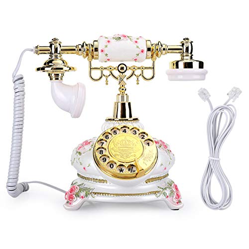 Heayzoki Vaste telefoon, roterende schijf Antieke telefoons Telefoon Retro landelijke stijl Vintage handset Vaste telefoon, antieke vintage telefoon Vaste telefoon voor thuiskantoor Hotel