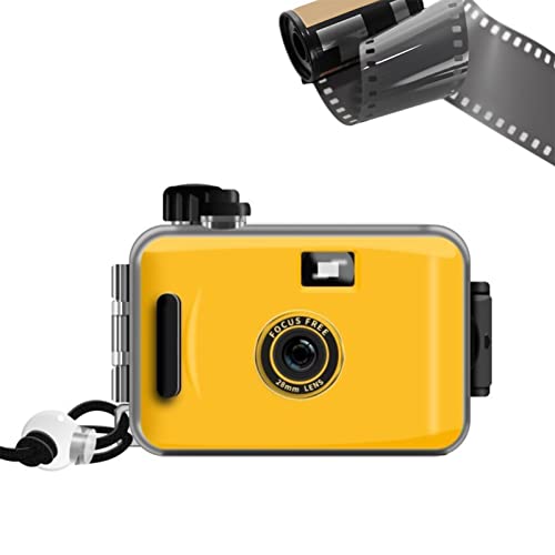 WRTN Wegwerp Camera voor eenmalig gebruik, herbruikbare filmcamera, eenmalige beeldvorming, 3m waterdicht, retro stijl filmcamera multipack (36 gratis films) (stijl D)