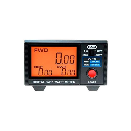 K-PO DG-103 digitale SWR + wattmeter HF1,6 tot 60 MHz. Vermogen 1.200 Watt