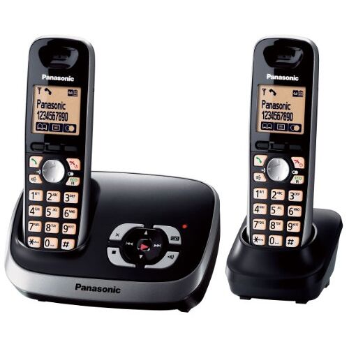 Panasonic KX-TG6522GB Duo draadloze telefoon met antwoordapparaat, Zwart