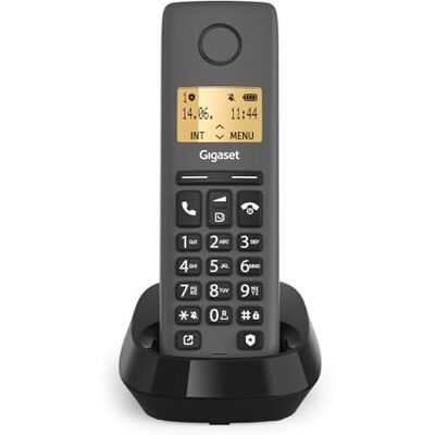 Siemens Pure 120 DECT draadloze telefoon met No storen-functie, Eco DECT, verlicht display, compatibel met hoorapparaten, zwart kolenzwart, compatibel in Spaans en Zweden Siemens Pure 120 DECT draadloze telefoon met No storen-functie, Eco DECT, verlicht display, compatibel met hoorapparaten, zwart kolenzwart, compatibel in Spaans en Zweden
