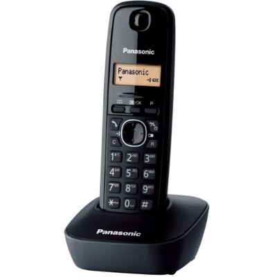 Panasonic KX-TG1611JTH DECT draadloze telefoon met wandmontage, zwart Panasonic KX-TG1611JTH DECT draadloze telefoon met wandmontage, zwart
