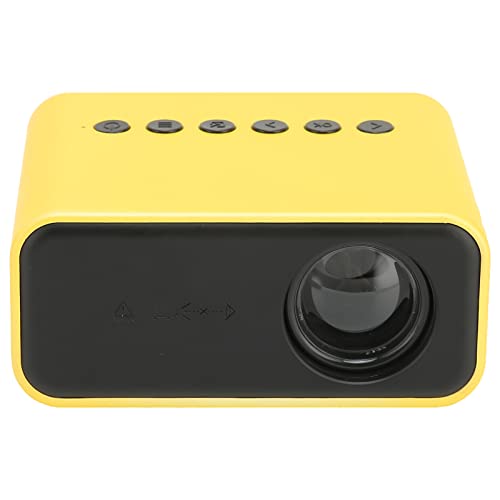 Cuifati Mini-projector 1080P FHD-films Projector LED-videoprojector Draagbare Buitenprojector Compatibel met Tv-stick, HDMI, VGA, TF, AV, USB, IOS en Android(geel)