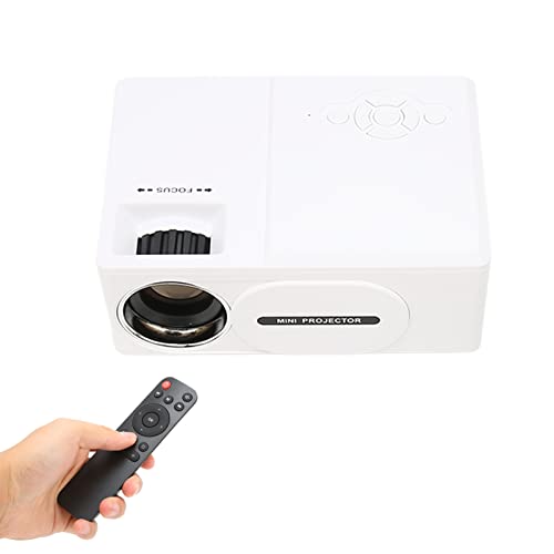 GOWENIC Mini-videoprojector, 1080P Full HD LED-projector, Draagbare Buitenfilmprojector, Multimediaprojector met Tv-stick voor Thuisfilmentertainment, Achtertuin, Games (EU-stekker)