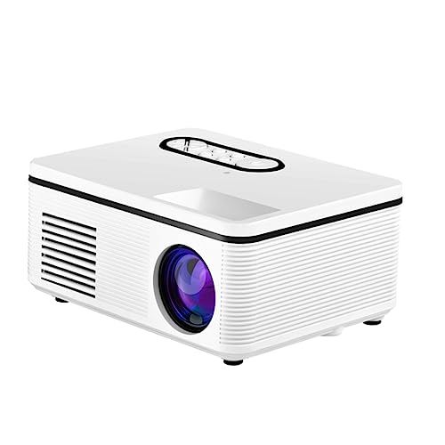 UKCOCO Thuisprojector Pico-projector Beamer Video Speler Kleine Projector Mini-projector Projectoren Voor Buiten Buitenprojector Projector Mini 1080p Apparatuur Pvc Draagbaar Wit