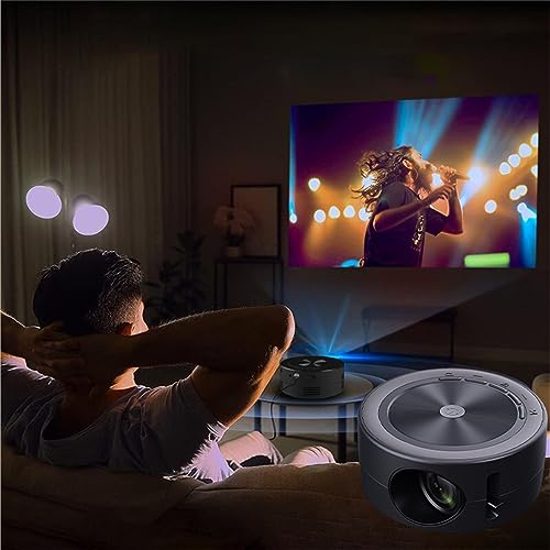 GaRcan Projector, Mini Projector, Portable Mini Projectors,1080p Projector, Outdoor Movie Projector Home Movie LED Video Projector, Movie Projector, USB Interface, Remote Control (Black Free Size40)