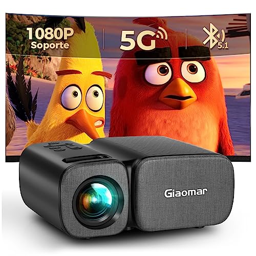 Giaomar Beamer, mini-wifi-beamer, Full HD 1080P, ondersteunt