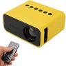 Atyhao Mini-projector, Draagbare LED-filmprojector Gele Oogbescherming 100-240V voor op Reis (EU-stekker)