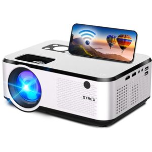 Strex Beamer Input tot Full HD 7000 Lumen Streamen Vanaf Je Telefoon Met WiFi Mini Projector