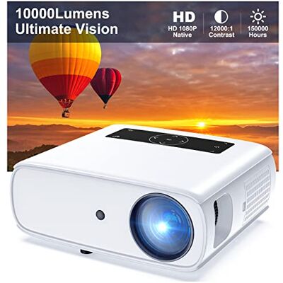 HOPVISION 1080p Full HD Beamer - Ondersteunt 4K - Contrast 12.000:1 - 350 inch HOPVISION 1080p Full HD Beamer - Ondersteunt 4K - Contrast 12.000:1 - 350 inch