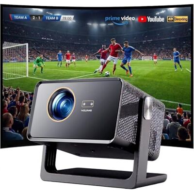 WOLFANG 4K Smart Beamer【Netflix Official & Autofocus/Keystone】28000 Lumen, WiFi 6 Draagbare Beamer met 5.2G Bluetooth, Home Theater Projector met 180° Verstelbare standaard voor 300" Schermen WOLFANG 4K Smart Beamer【Netflix Official & Autofocus/Keystone】28000 Lumen, WiFi 6 Draagbare Beamer met 5.2G Bluetooth, Home Theater Projector met 180° Verstelbare standaard voor 300" Schermen