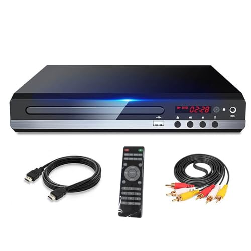 Niniang DVD-speler 1080p HD Home DVD-spelerbox voor tv dvd-speler alle zones CD-schijf AV-output speler EVD-speler EU-stekker eenvoudig te bedienen