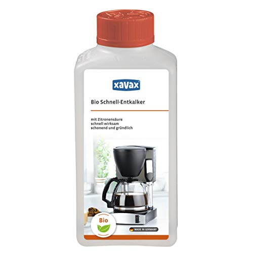 Xavax Bio snelle ontkalker 250 ml (op basis van citroenzuur, vloeibaar, bijv. voor koffiemachines, waterkokers, espresso-/koffiemachines, roestvrijstalen oppervlakken etc) ontkalkingsmiddel