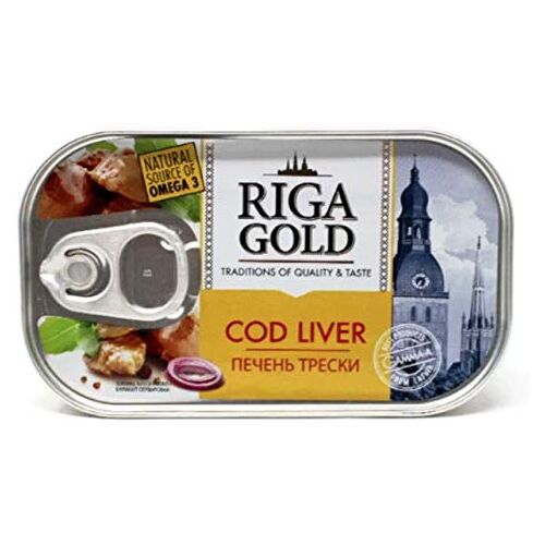 Spre kayou Riga Gold kabeljauwlever, verpakking van 12 stuks (12 x 121 g) visconserven