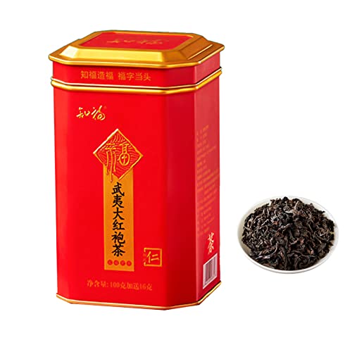 EVTSCAN 4 oz Da Hong Pao Oolong-thee, 16 theezakjes, China Fujian Wuyi Mountains Da Hong Pao Gongfu-thee, dikke smaak met geroosterde aroma's, langdurige zoete afdronk