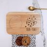 eBuyGB Gegraveerd Thee- & Biscuit Board -"THIR-Tea" Design Hout Koffie Treat Board, 30e Verjaardagscadeaus voor Vrouwen, Haar Dertigste Verjaardagscadeau voor Mam, Vriend, Zus, Tante