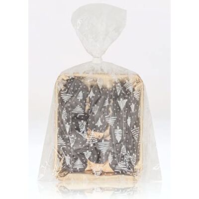 Italpak Transparante kersttas, cellofaan-enveloppen voor snoep, koekjes, 25 x 40 cm, 50 stuks, wit Italpak Transparante kersttas, cellofaan-enveloppen voor snoep, koekjes, 25 x 40 cm, 50 stuks, wit