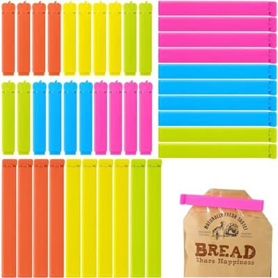 AiQInu 30 stuks wasknijpers voor het sluiten van zakken, voor de keuken, 7/11 cm, herbruikbaar, voor snacks, koffie, snoep, chips enz AiQInu 30 stuks wasknijpers voor het sluiten van zakken, voor de keuken, 7/11 cm, herbruikbaar, voor snacks, koffie, snoep, chips enz