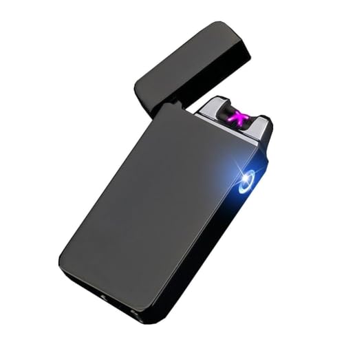 QHJIQAZQ 2024 Metaal gegraveerde dubbele boog USB oplaadbare aansteker, winddichte aansteker, draagbare buitenaansteker (Color : I)