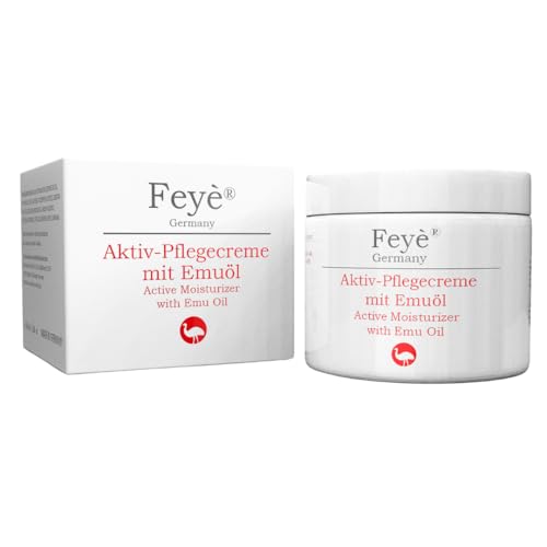 Feyè ® Crème met emu-olie – huidverzorging voor droge, rijpe, beschadigde huid, bij neurodermitis en jeuk, als dag- en nachtcrème