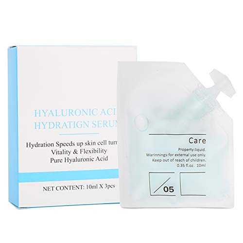 Sonew Hyaluronzuur serum, hydratatie voor droge en gedehydrateerde huid, hyaluronzuur collageen serum hydraterende anti-aging whitening hydraterende hydraterende gezichtsserum huidverzorging 10 ml 3 stuks