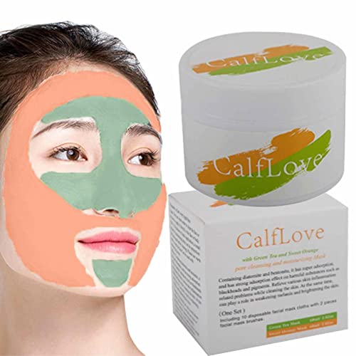 Xzbling Gezichtsmasker van klei,Clay Gezichtsreiniger en Gezichtsmasker   Tweekleurige gezichtsmodder om gezichtsklei op te fleuren, geschikt voor huidverzorging en diepe reiniging