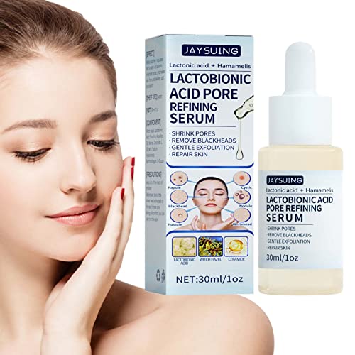 Shichangda 5 Pcs Jong Lactobionzuur   Gentle Face Lactobionzuurolie   30 ml Lactobionzuur voor gezicht Diepe reiniging Fijne poriën huid voor dames, meisjes, dames