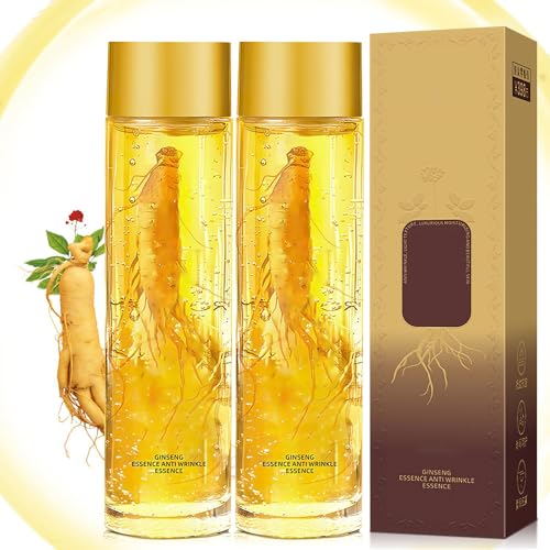 ENTENTE 2pcs Ginseng Extract Liquid, Ginseng Extract Anti-Wrinkle Original Serum Oil,Ginseng Anti Wrinkle Serum, Hydration GinsengEssence Water, Ginseng Serum for Tightening Sagging Skin Reduce Fine Lines