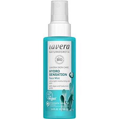 lavera Hydro Refresh gezichtsverzorgingsspray, met algen en hyaluronzuur, voor een ontspannen huidgevoel, veganistisch, natuurlijke cosmetica, 100 ml lavera Hydro Refresh gezichtsverzorgingsspray, met algen en hyaluronzuur, voor een ontspannen huidgevoel, veganistisch, natuurlijke cosmetica, 100 ml