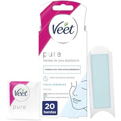 Veet Banda Facial Pure 20 Bandas Huidverzorgingsproduct Veet Banda Facial Pure 20 Bandas Huidverzorgingsproduct