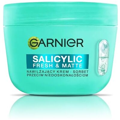 Garnier Pure Active Salicylic Fresh & Matte Hydraterende crème, sorbet tegen onzuiverheden, 5%, niacinamide + salicylzuur en aziatische maagzuur, 85 ml Garnier Pure Active Salicylic Fresh & Matte Hydraterende crème, sorbet tegen onzuiverheden, 5%, niacinamide + salicylzuur en aziatische maagzuur, 85 ml