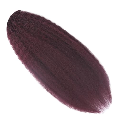 ALOEU Rechte Paardenstaart Menselijk Haar Echt Haar Wrap Paardenstaart Paardenstaart Haarverlenging Paardenstaart voor Paardenstaart Haar (Maat: 160g Weight, Kleur: 99J_20INCH 50 cm