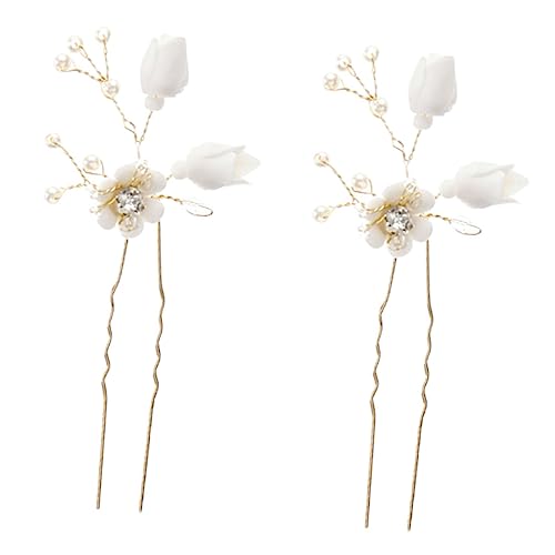 SATUSA Bruid Hoofddeksels 1Pc Bruids Hoofddeksel Bruid Kapsel Vrouw Haar Chignon Bruid Hoofddeksels Vintage Vrouw Witte Bloem Hoofdtooi Bloem Hoofddeksels Bloem Hoofddeksels