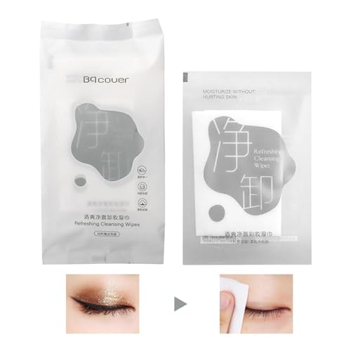 Jlobnyiun Make-updoekjes, Gezichtsdoekjes voor Vrouwen Make-up Remover   Make-up Remover Gezichtsreinigingsdoekje   Gezichtsdoekjes om vuil, olie, make-up en waterdichte mascara te verwijderen