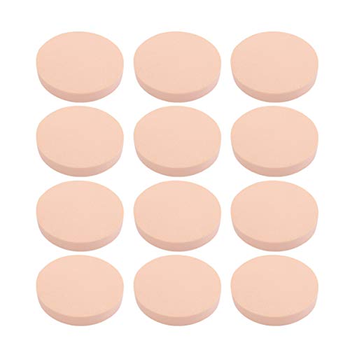 FRCOLOR 12 Stuks ronde poederdons gezichtspoeder spons bladerdeeg cosmetische applicators foundation spons gezicht poederdons make-up spons bedenken make-up bladerdeeg natte puf