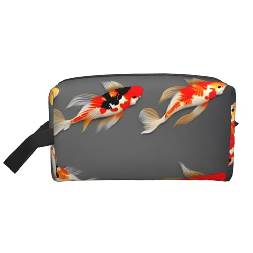 MDATT Traditionele Koi Karpers Met Vlekken Cosmetische Zakken Voor Vrouwen Kleine Make-up Tas Voor Portemonnee Make-up Pouch Reizen Make-up Tas Met Rits, Traditionele Koi Karpers Met Vlekken, One Size