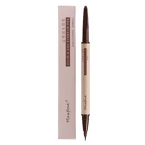 Generic Dual Ended Wenkbrauwpotlood   Dual Ended Smudge-Proof Brow Enhancing Pen Waterdicht, zweetbestendig wenkbrauwpotlood voor dames, professionele wenkbrauwpotloden met fijne punt voor