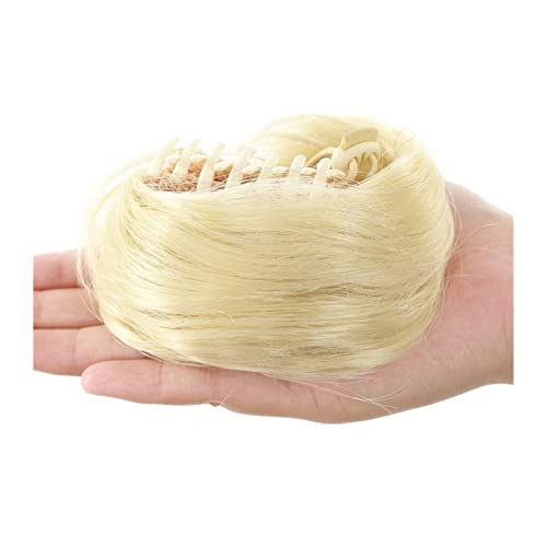 XUJUAN-0227 Rommelig Menselijk Haar Broodjes Klauw Haar Extensions, Broodje Synthetische Stuk Haarstukken Golvend Krullend Bundels Broodjes gegolfd Haar Broodjes Chignon Clip Paardenstaart Haarstukken voor