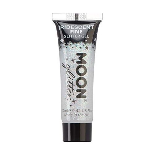 Moon Glitter Gel met schitterende fijne glitter 12 ml wit glitter gezichtsverf