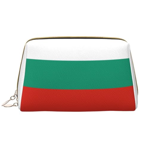 Trukd Bulgaarse vlagmake-up tas organizer, toilettas cosmetische tas, rits zakje borstels opbergkoffer (groot), Bulgaarse Vlag, One Size