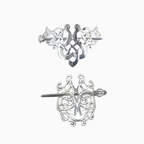 Kopida Vintage Zilver Keltisch Haar Slide Haarspeld Keltische Knoop Haar Stok Creatieve Haar Barrette Metalen Haarspeldjes Haar Pin Haaraccessoires Voor Vrouwen Meisjes