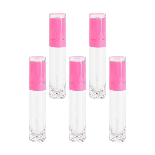 POPETPOP 5 Stuks Lege Tube Lipgloss Heldere Lipgloss Doorzichtige Lipstick Tube Lipgloss Flesjes Lip Kleur Container Proefpotje Lippenstift Lippenbalsem Kunstmatig Lipgloss Tube Plastic