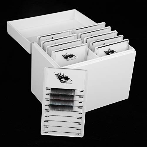 Brrnoo 10 Lagen Wimper Opbergdoos, Valse Wimper Extension Hand Pallet Lade Opbergdoos, Acryl Wimper Pallete Make Organizer, Gemakkelijk Fan Lashes Gemengde Lade Opslag Container voor Lash Make-up