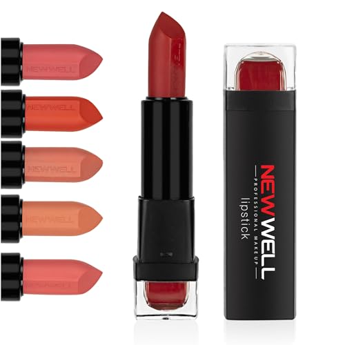 NEW WELL Lipstick mat Intense kleuren 24 uur Langdurig mat effect Elegante lippen Verschillende kleurnuances (06)