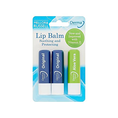 Derma Intensive+ Lippenbalsem Set van 3 (2 Originele Lippenbalsems + 1 Aloë Vera Lippenbalsem)