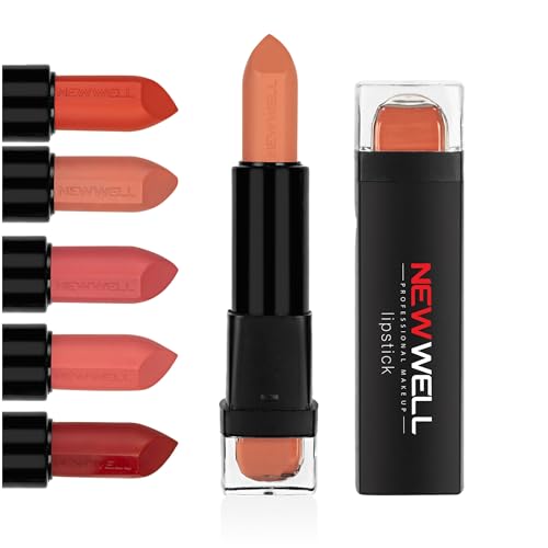 NEW WELL Lipstick mat intensieve kleuren 24 uur lang aanhoudend mat effect elegante lippen verschillende kleurnuances (03)