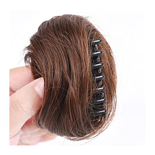 XUJUAN-0227 Rommelig Menselijk Haar Broodjes Klauw Haar Extensions, Broodje Synthetische Stuk Haarstukken Golvend Krullend Bundels Broodjes gegolfd Haar Broodjes Chignon Clip Paardenstaart Haarstukken voor